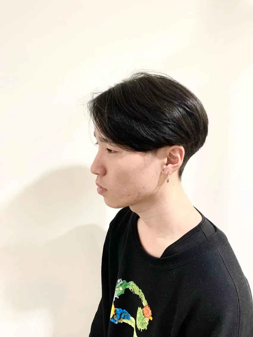 ショート メンズ センターパート 竹内 康浩のヘアスタイル