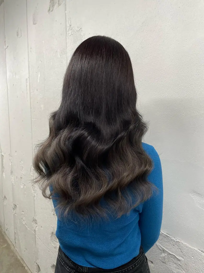 ロング カラー シールエクステ バレイヤージュ ミストバング ダブルカラー  フェイスフレーミング ヘアカラー エクステ 🧡艶髪/エクステ 🫧🧡YUKI❄️のヘアスタイル
