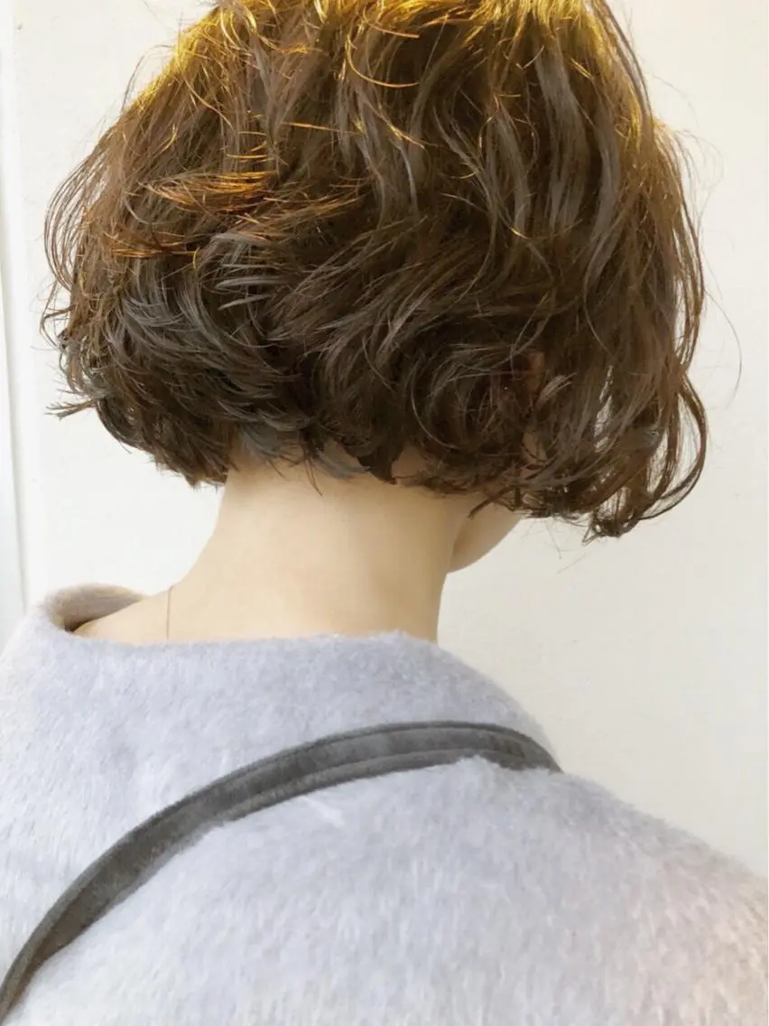 ショート パーマ ノグチ ユウキ/ボブのヘアスタイル