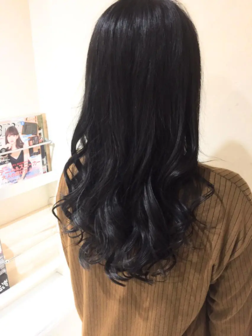 ショート ミディアム セミロング ロング カラー パーマ ヘアアレンジ 黒髪 ブルーカラー ブルーブラック バレイヤージュ/ 髪質改善/渡邉悟🌱のヘアスタイル