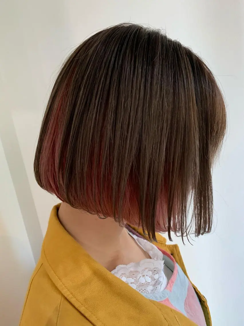 ショート カラー ボブ 家田 竜のヘアスタイル