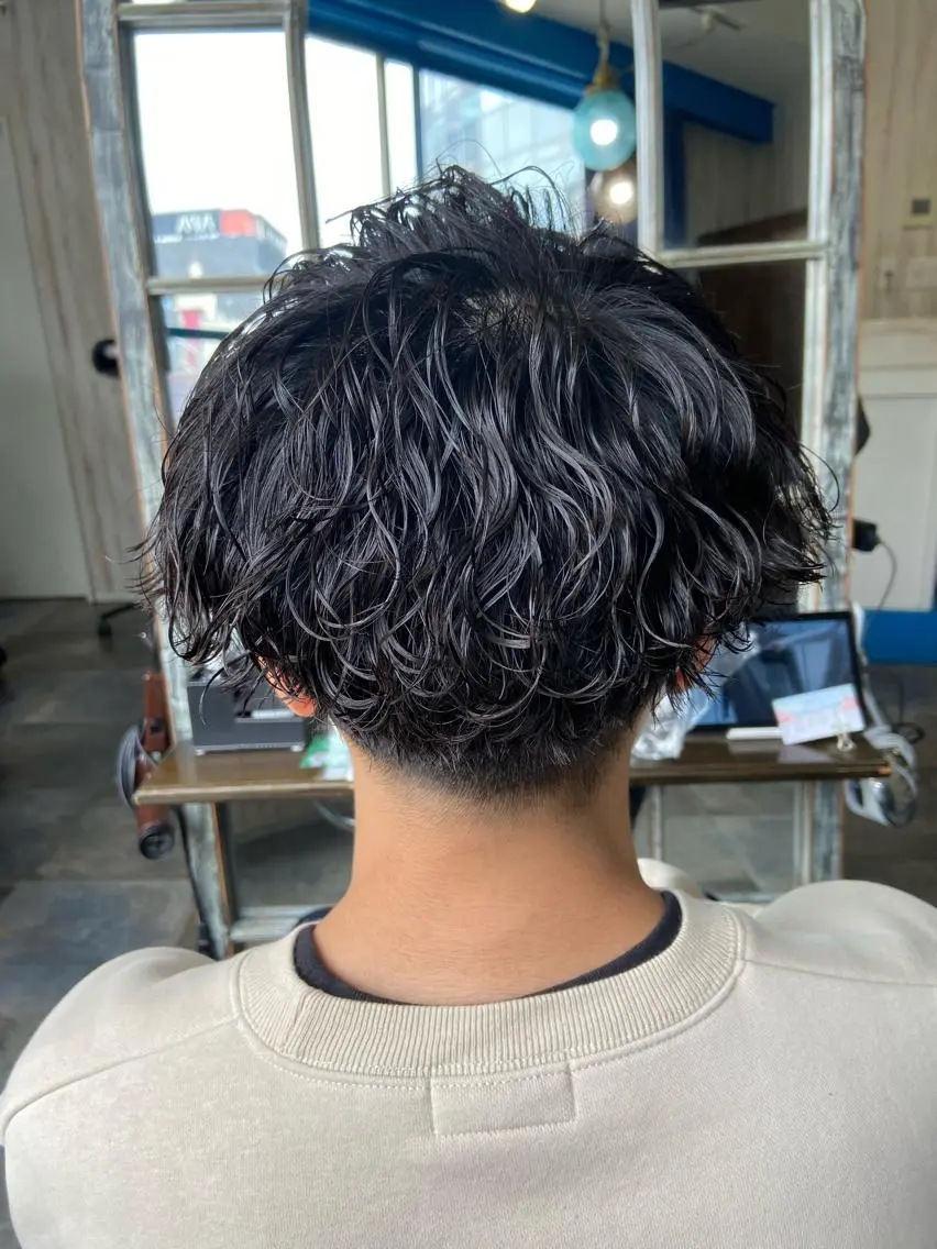 ショート パーマ メンズ カット パーマ カットパーマ✂️ 小坂田玲亜のヘアスタイル