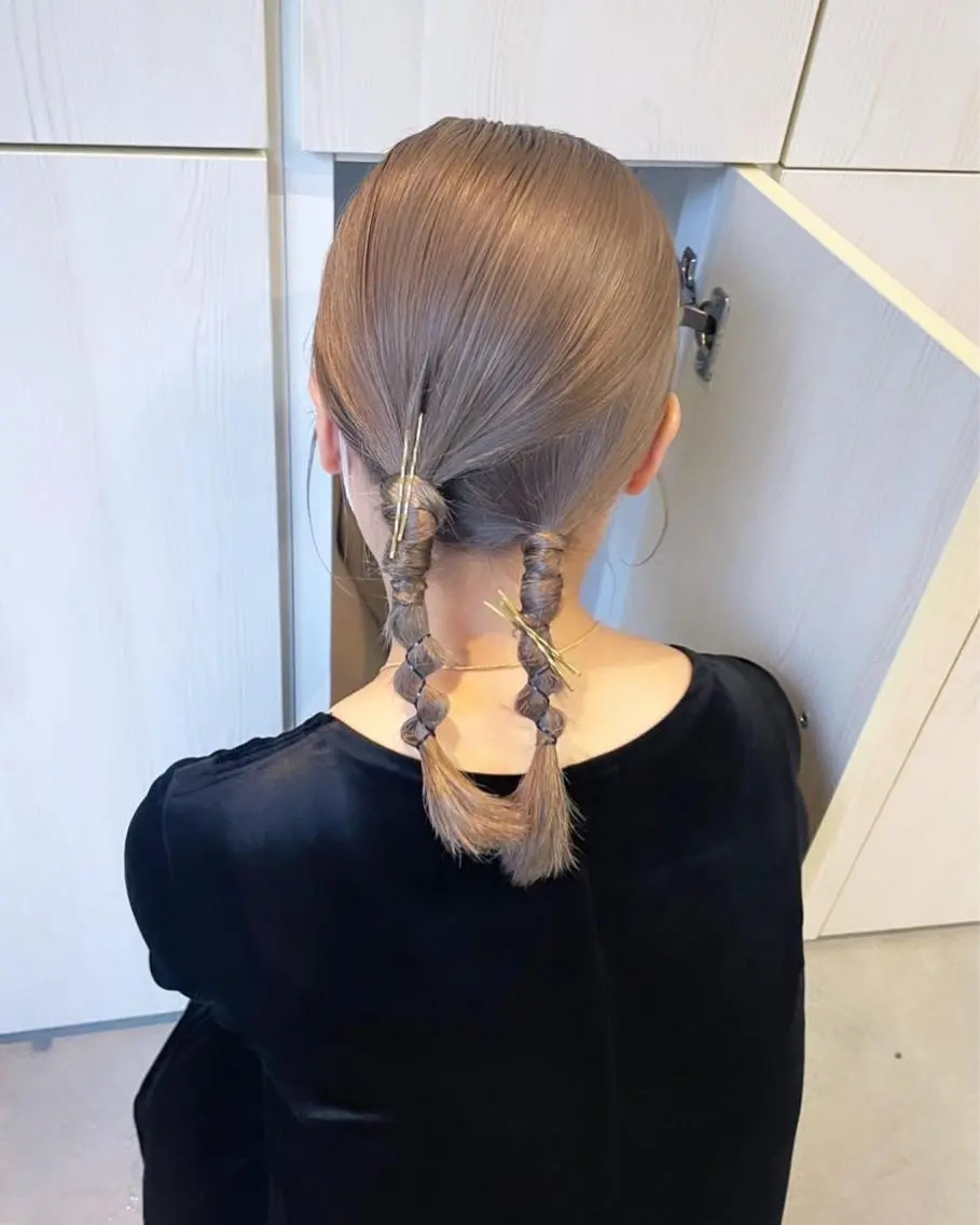 セミロング カラー グレージュ 韓国風ヘア ヘアカラー トリートメント ヘアセット 💎韓国風レイヤー /ボブ💎Namiのヘアスタイル