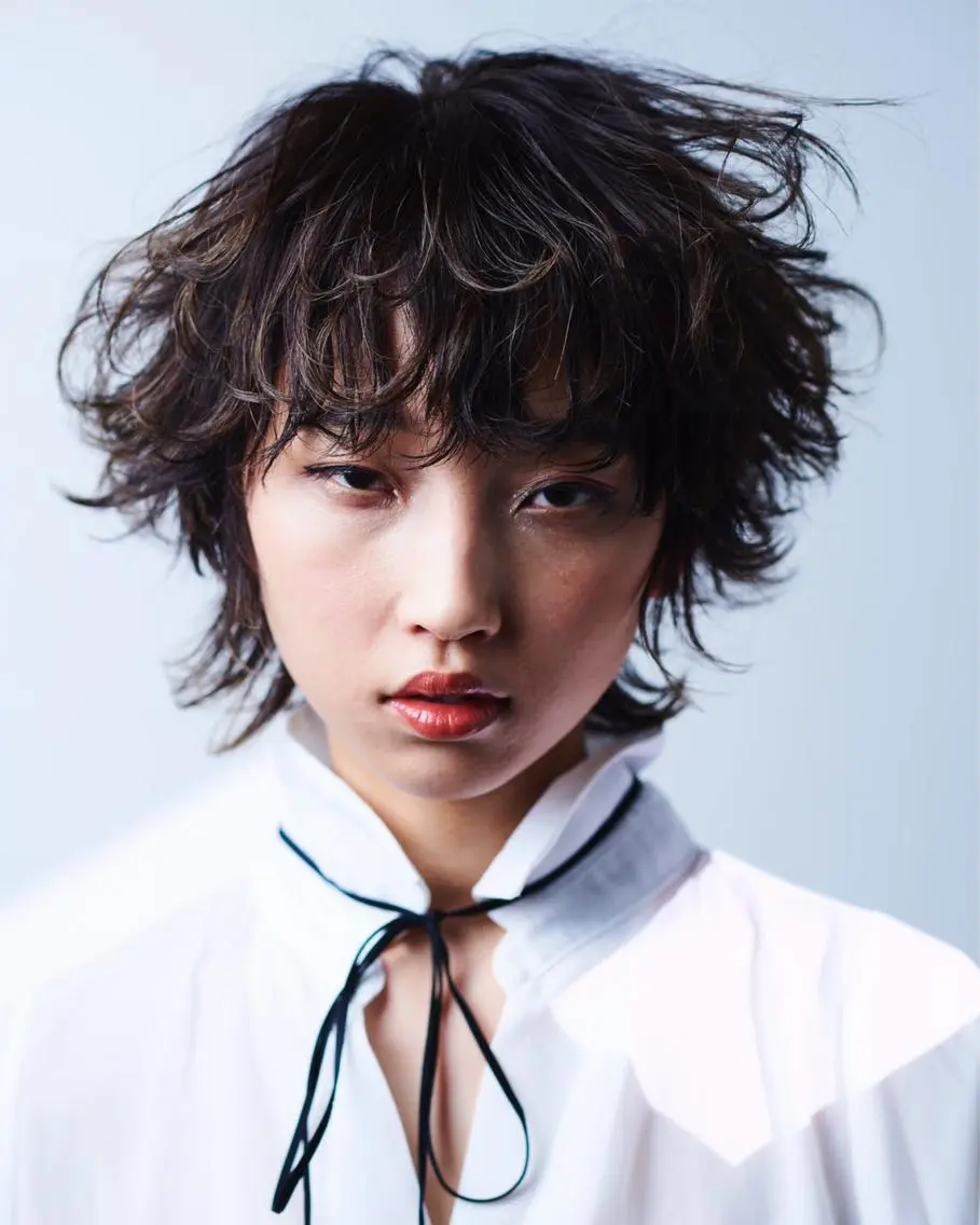 ショート カラー パーマ ヘアアレンジ メンズ キッズ ネイル マツエク・マツパ メンズウルフカット ハンサムショート アディクシーカラー 透明感カラー ボブ 藤井 仁紀のヘアスタイル