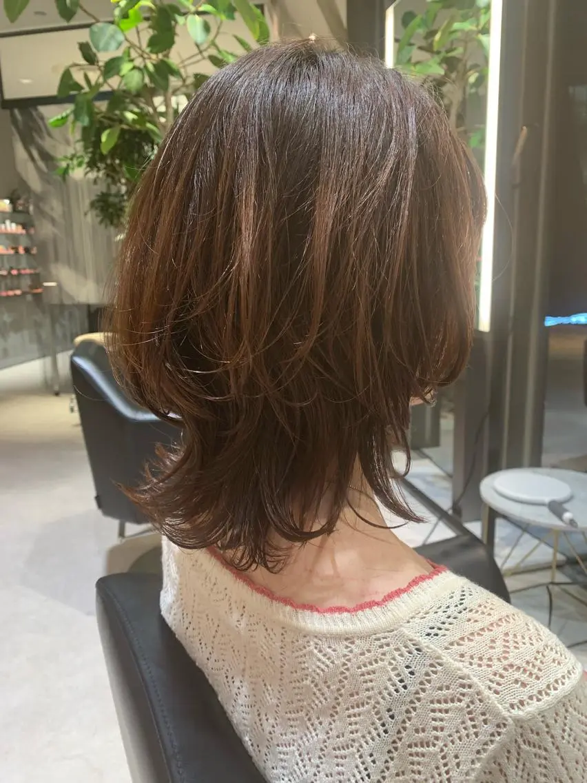 ミディアム レイヤーカット 髪質改善🐬🫧 kaeのヘアスタイル