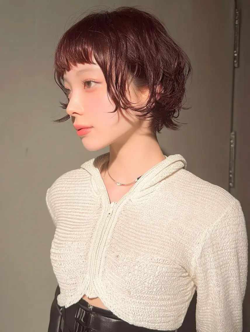 ショート カラー パーマ パーマ デジタルパーマ/ボブ 表参道/さえのヘアスタイル