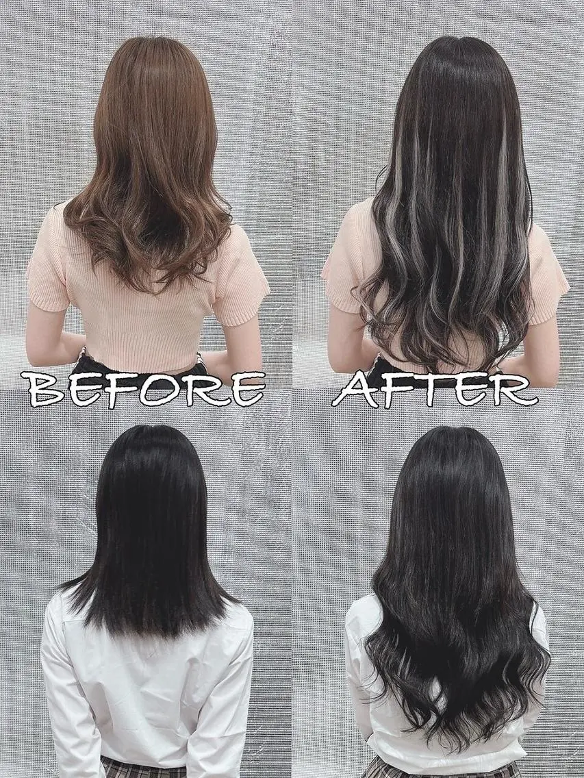 ロング カラー ヘアアレンジ シールエクステ バレイヤージュ ブリーチ ケアブリーチ ダブルカラー LIP 大阪本店 エクステ MISAのヘアスタイル