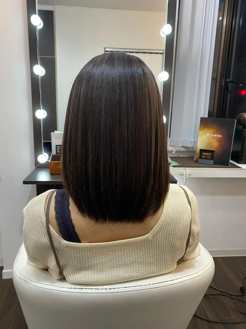 ミディアム カラー ベージュカラー ピンクカラー ピンクベージュ 髪質改善FORMA 💫S.Katohのヘアスタイル