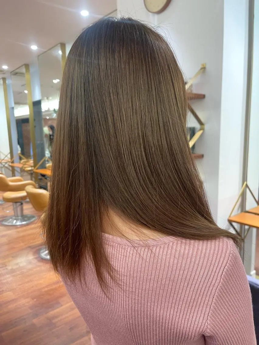 ロング カラー ベージュカラー 大前斗夢ショート /くびれカットのヘアスタイル