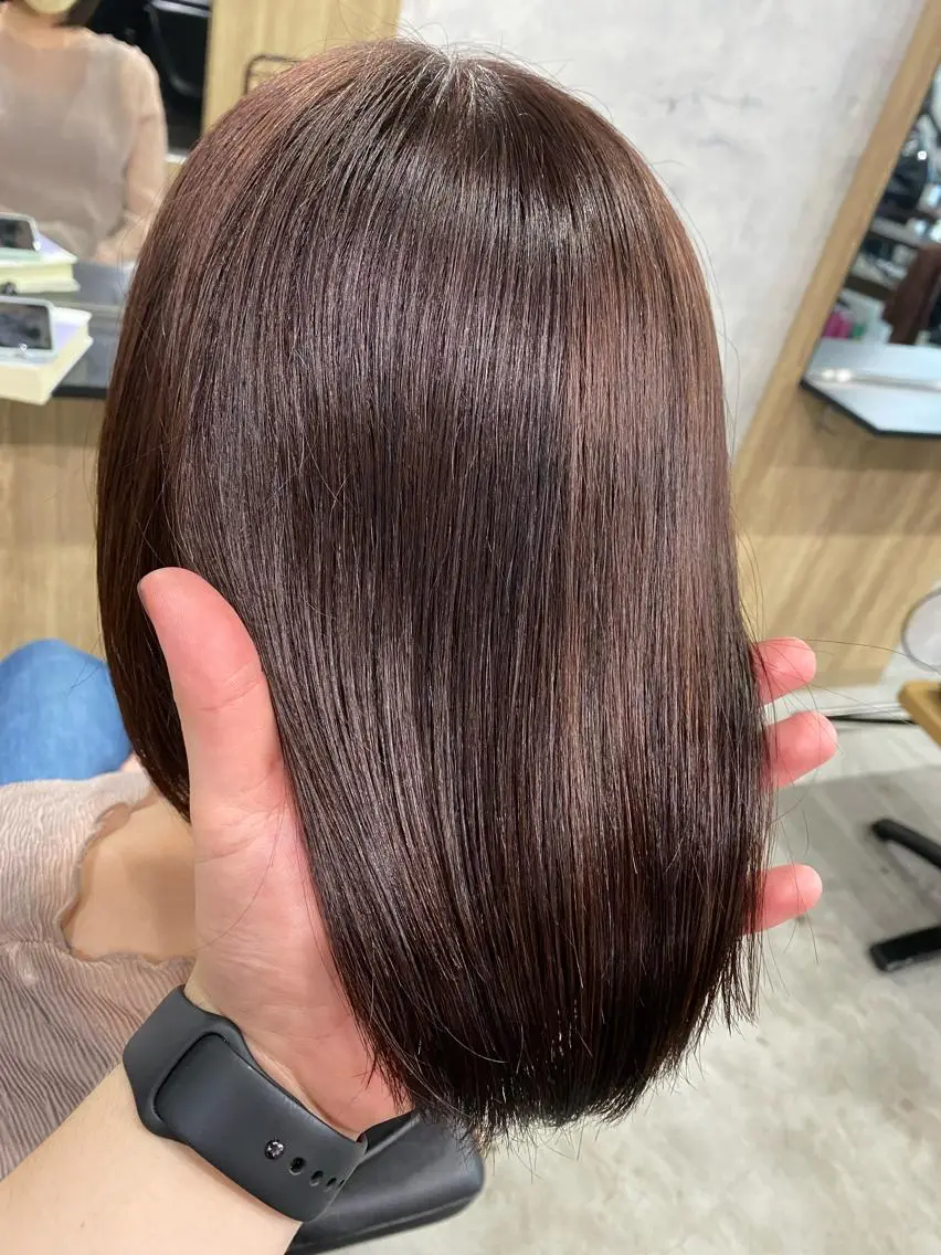ミディアム カラー 髪質改善/レイヤー カット手塚奨のヘアスタイル