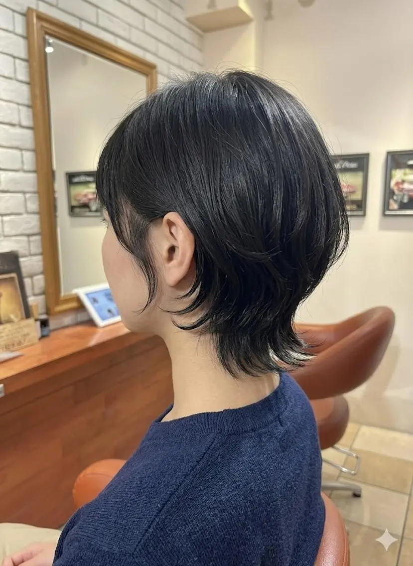 ショート レイヤーカット 外ハネヘア ウルフカット カット トリートメント flencia 丸 和博｜カットのヘアスタイル