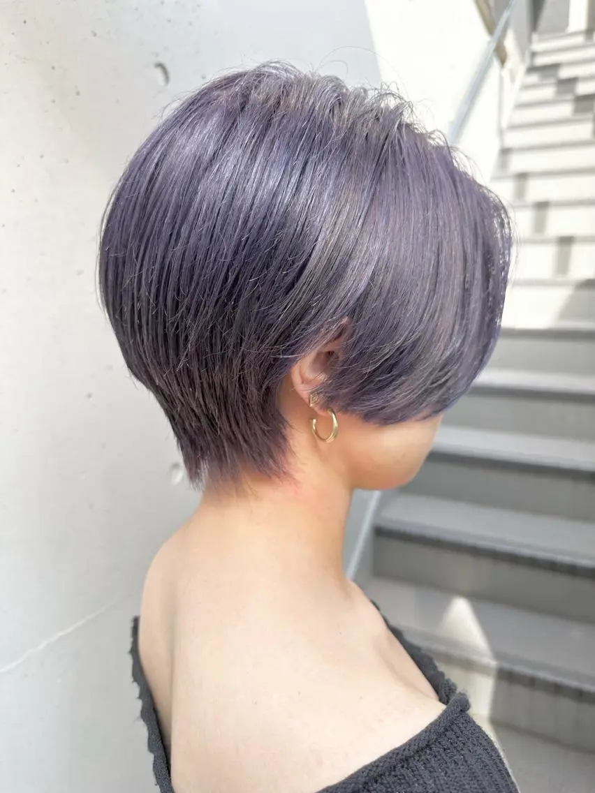 ショート ヘアカラー トリートメント ✨透明感カラー✨ ✨小顔カット✨山木のヘアスタイル