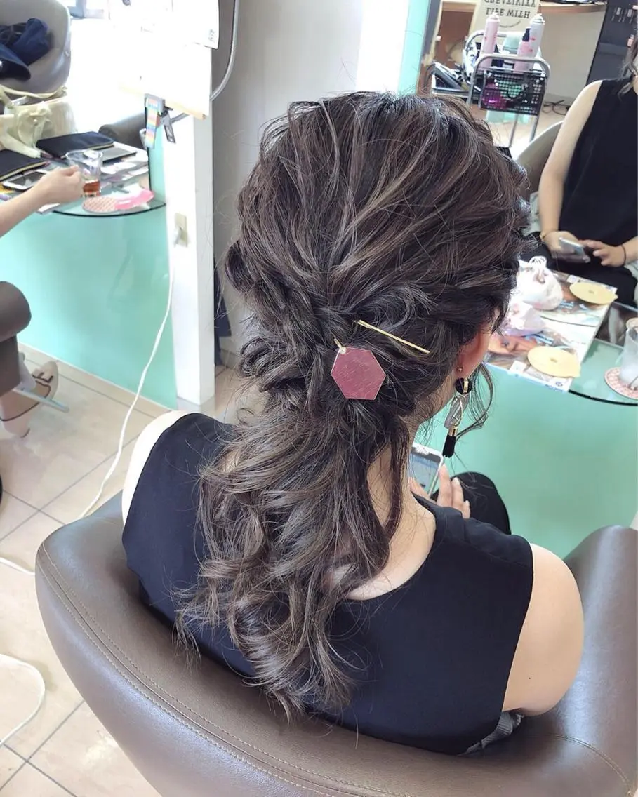 セミロング ヘアセット 松田 みのりのヘアスタイル