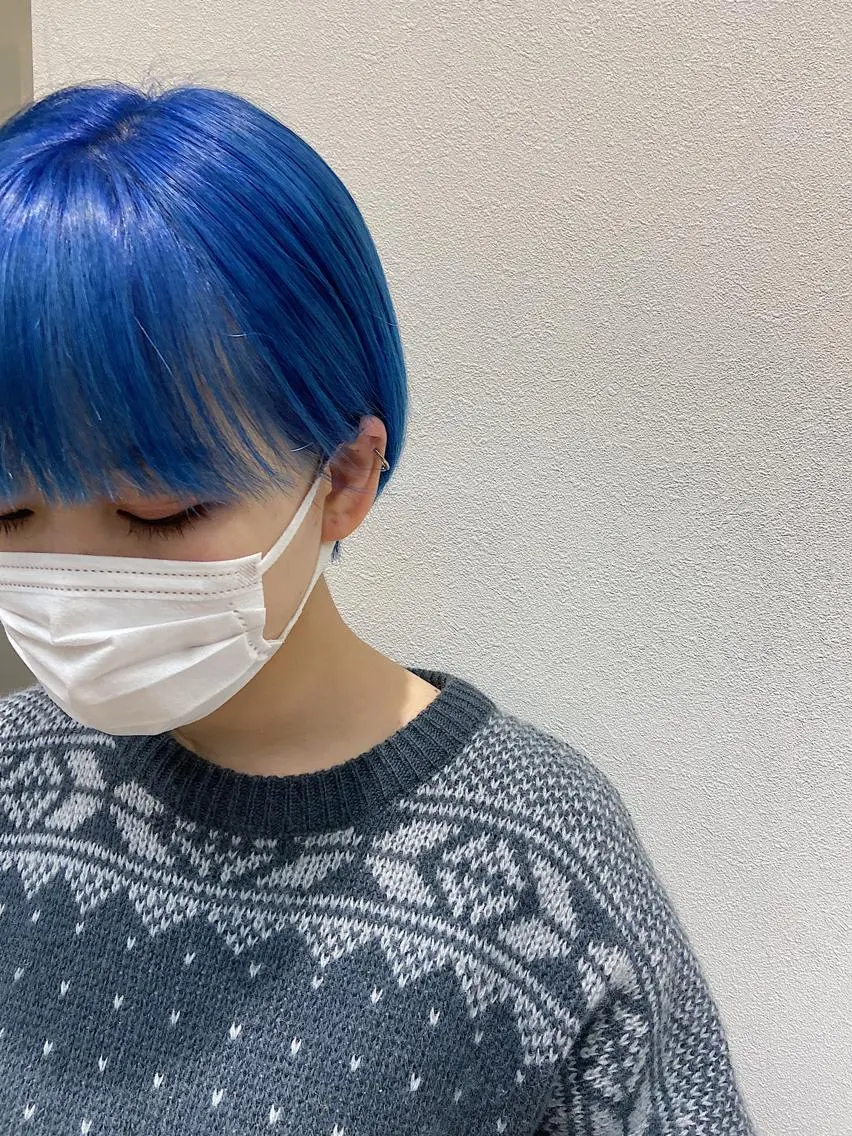 ショート カラー ブルーカラー ヘアカラー 似合わせcut 🔥yutakaのヘアスタイル