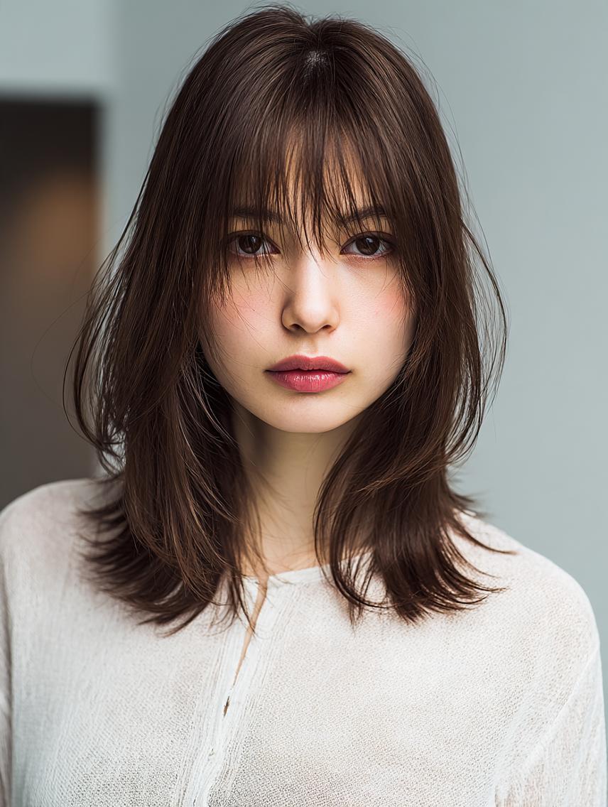 ミディアム 🍒暖色×ハイトーン ×デザイン✨まなりのヘアスタイル