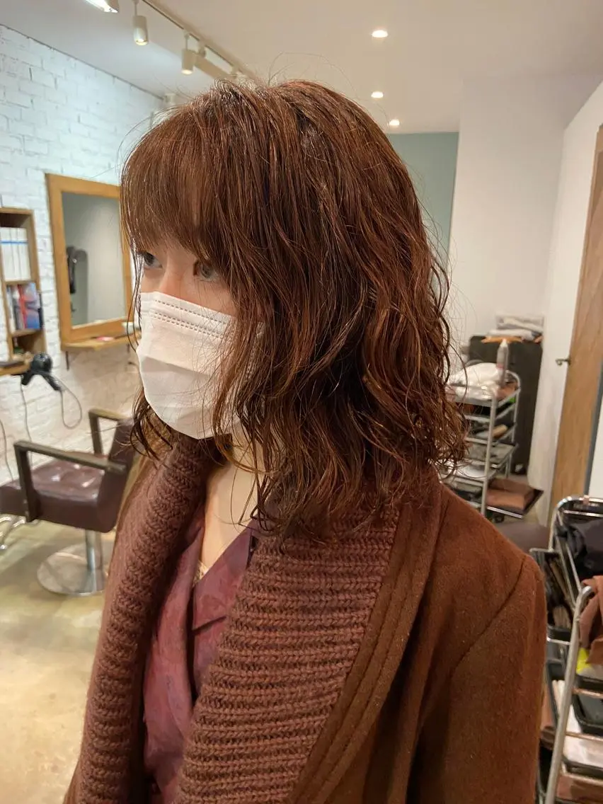 セミロング パーマ セミロングパーマ 原一真/ 外国人ショートヘアのヘアスタイル