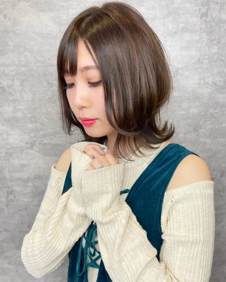 ミディアム ボブ ウルフカット ウルフボブ あいう えおのその他イメージ