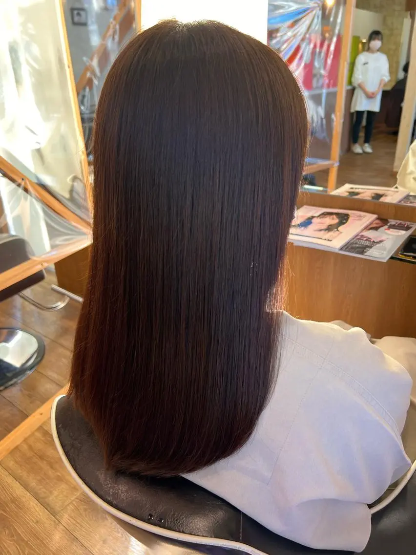 セミロング カラー ベージュカラー オレンジ 🌻井上 マリー🌻のヘアスタイル