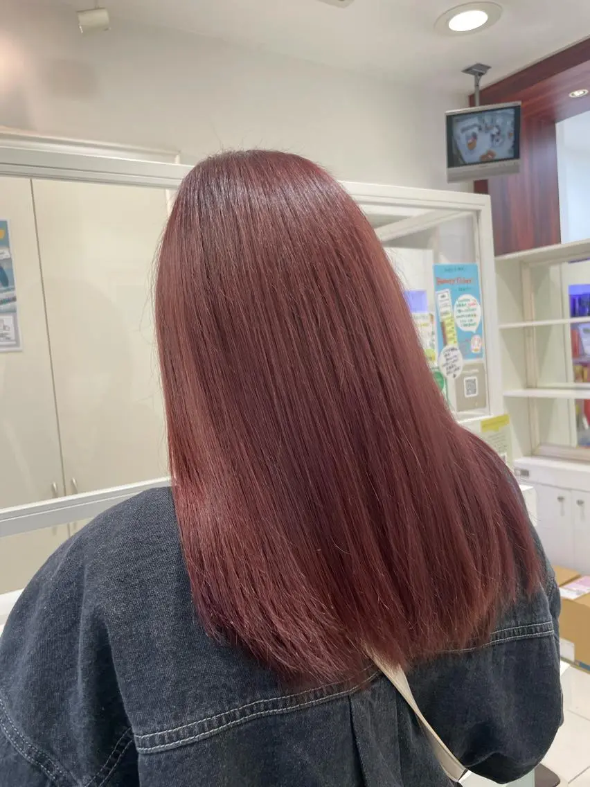 セミロング ケアカラー 暖色🎀ゆるふわ☁️ MOERI 🍒のヘアスタイル