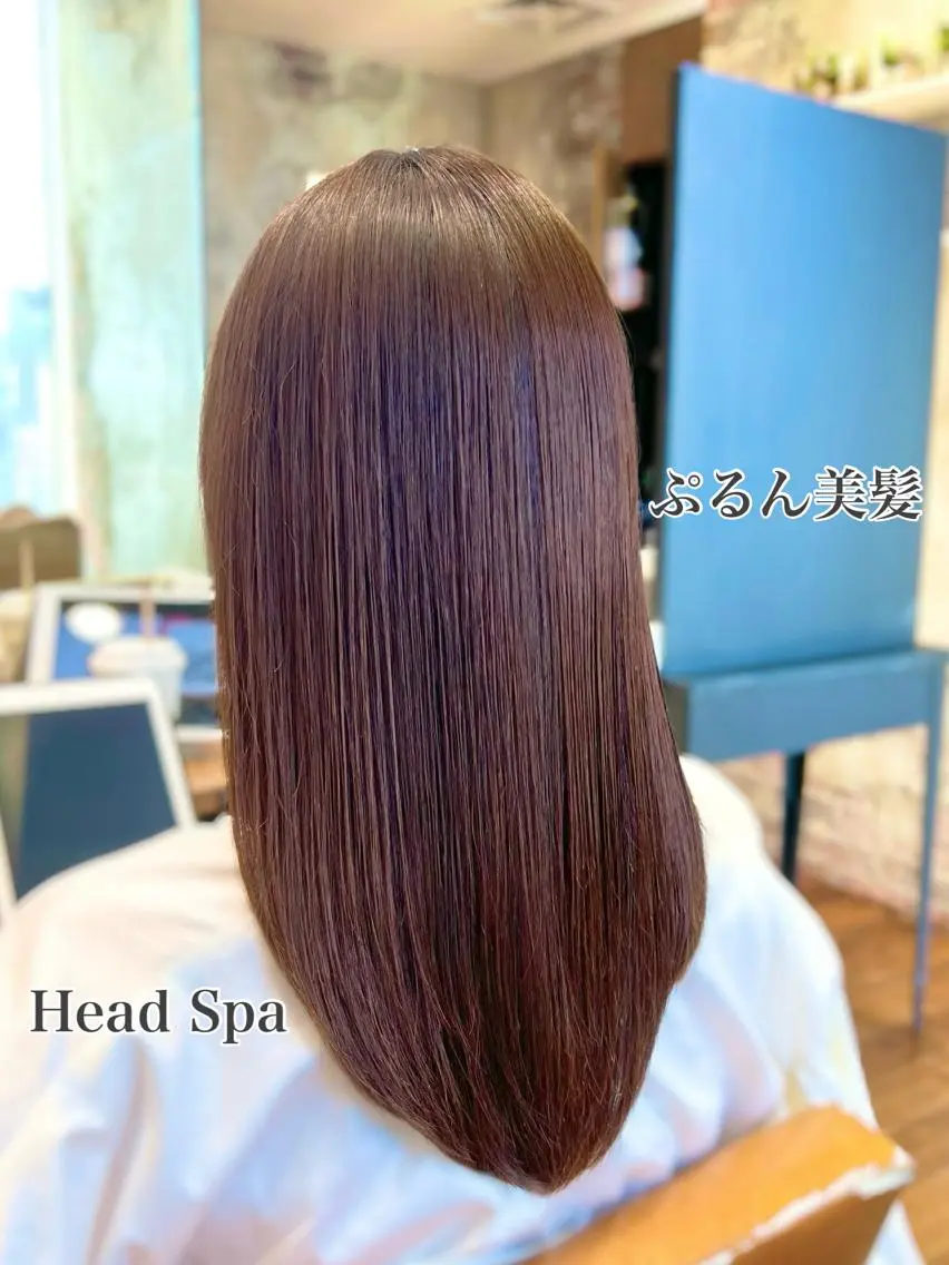 セミロング 髪質改善 縮毛矯正 トリートメント 美髪ヘッドスパ🫧 西山紗奈江💆♀️のヘアスタイル