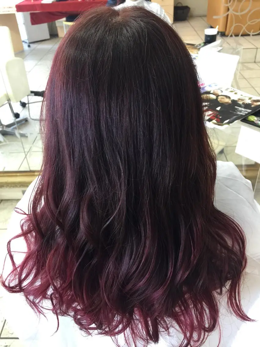 セミロング ロング カラー グラデーションカラー ピンクカラー 溝口 和弘のヘアスタイル