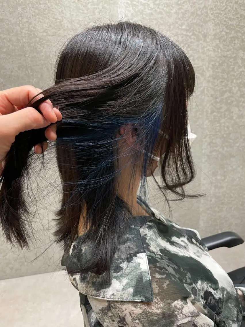 ミディアム トリートメント ヘアカラー 髪質改善ヘアケア 艶髪特化/上田のヘアスタイル