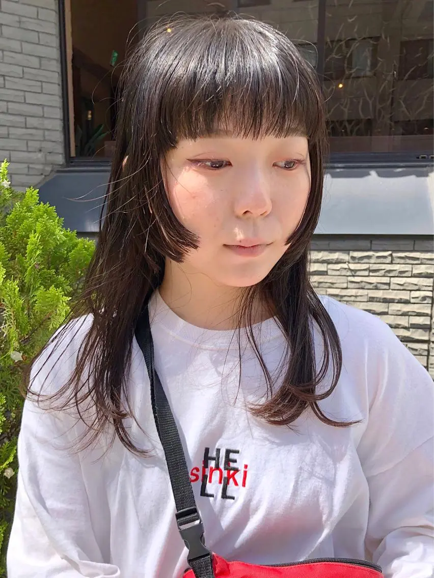 ミディアム カラー 似合わせカット ウルフカット ブリーチ🧚 ボブ✍️レイヤーのヘアスタイル