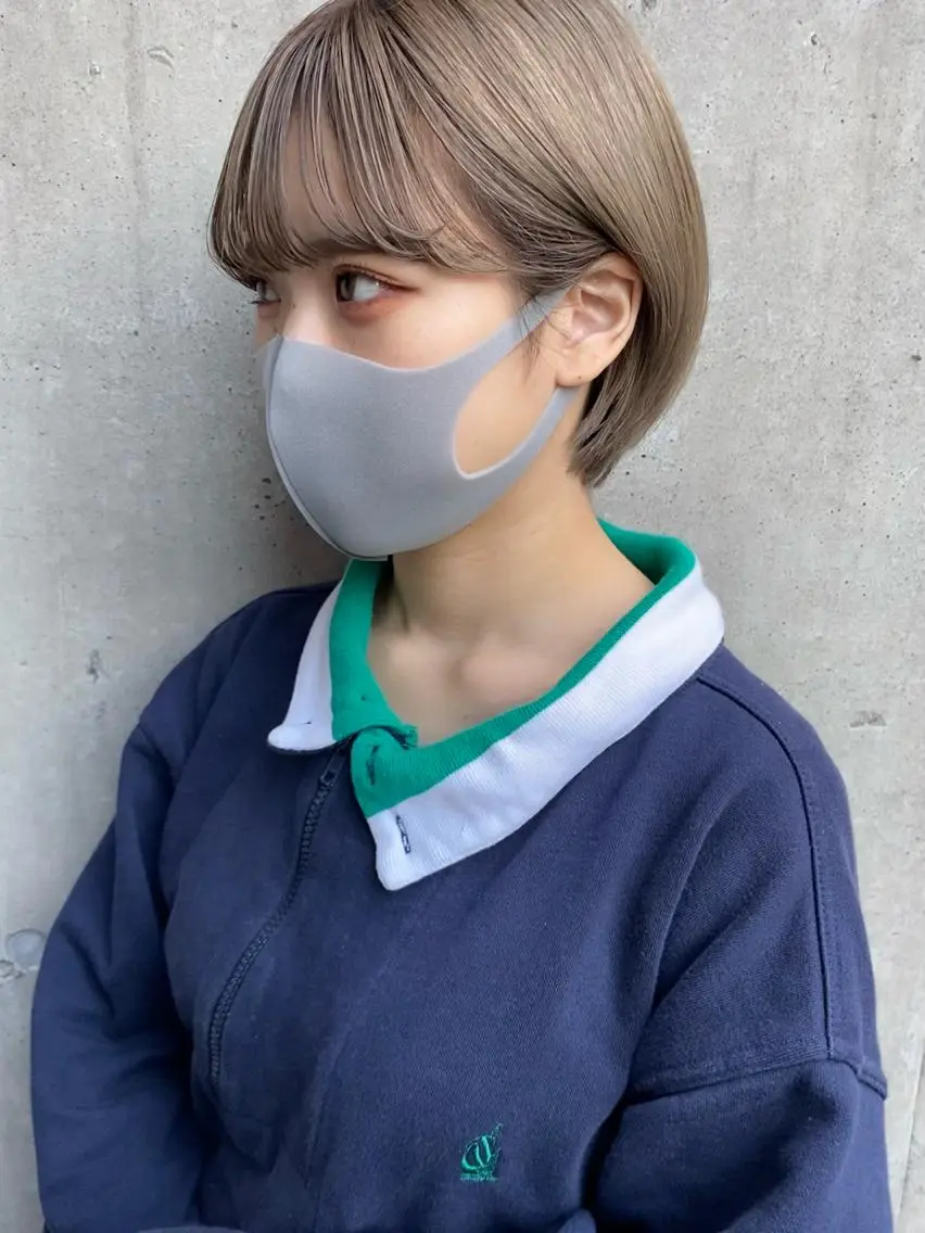 ショート カラー ヘアアレンジ ブリーチ 🧡梅田ハイトーン カラー🧡runaのヘアスタイル