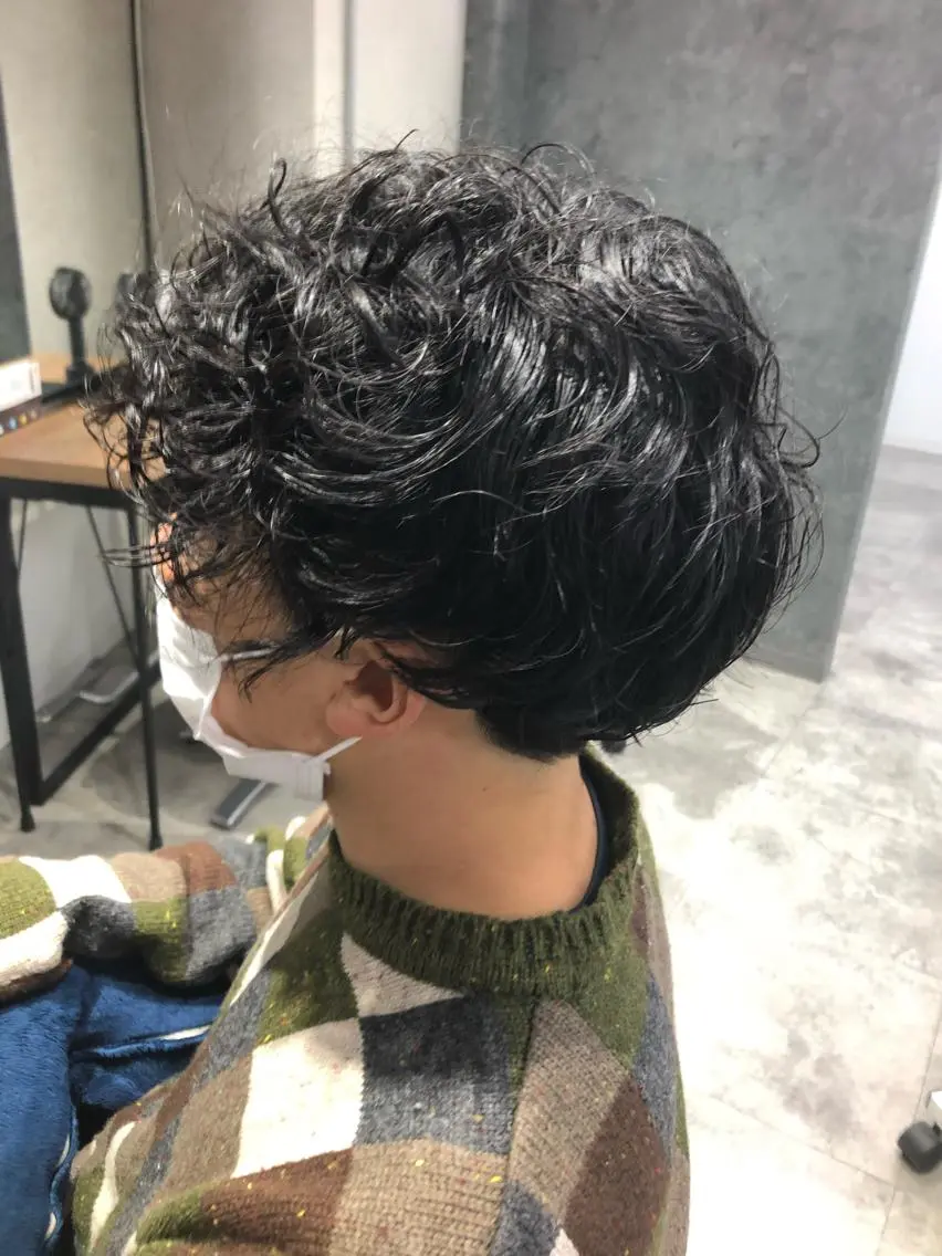 パーマ メンズ カット パーマ トリートメント Noyヨシモト ヒロトのヘアスタイル