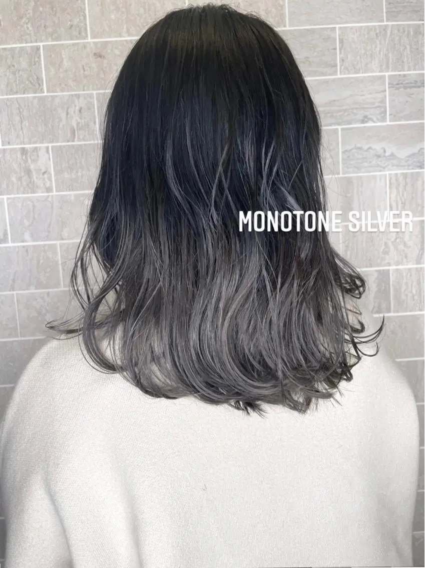 ミディアム カラー 渡辺 瑠美のヘアスタイル
