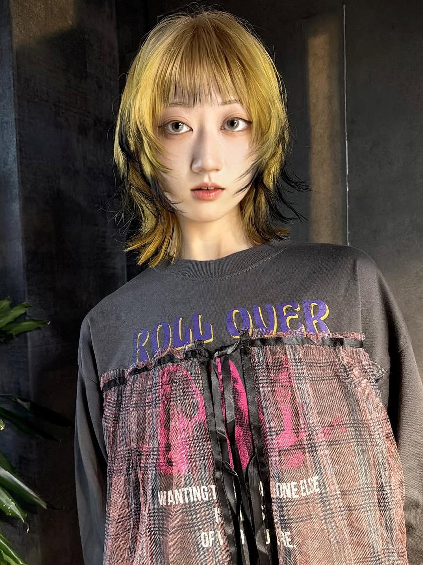 ミディアム カラー レイヤーカット ウルフカット カット ヘアカラー トリートメント ウルフレイヤー/ 中性ウルフ/タカハシのヘアスタイル