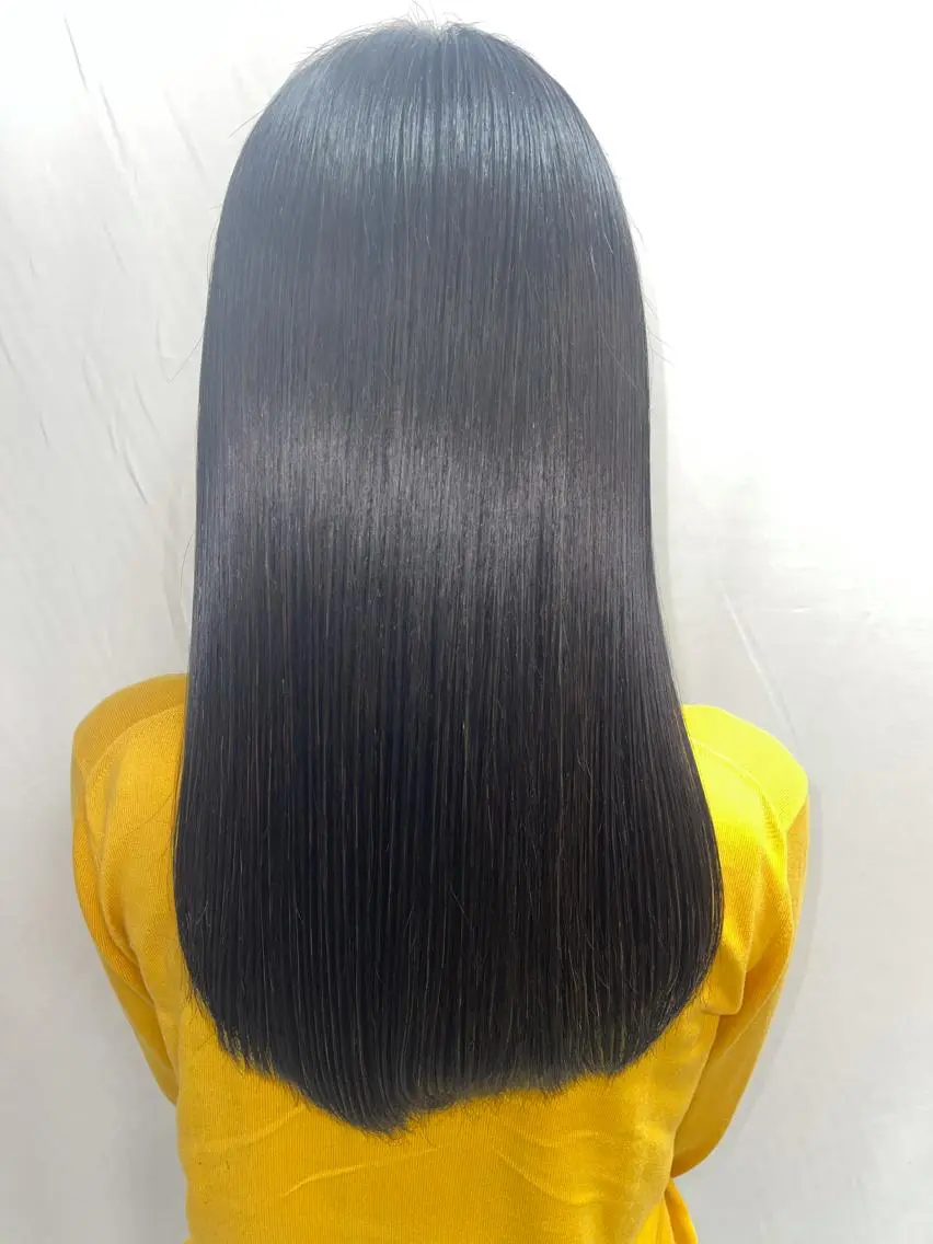 ロング パーマ ヘアカラー 縮毛矯正 トリートメント 髪質改善/縮毛矯正 /レイヤーカット岡部のヘアスタイル