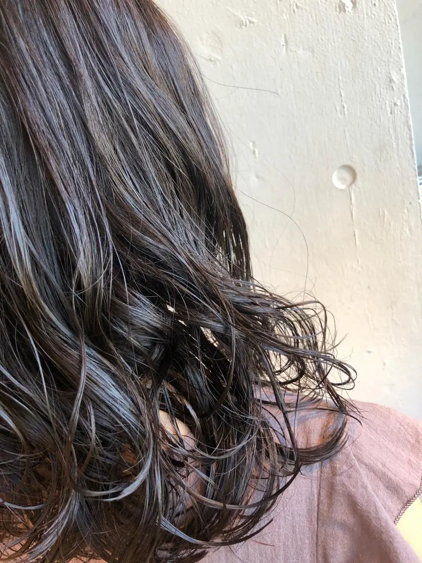 セミロング パーマ soi 💜AYAKOのヘアスタイル