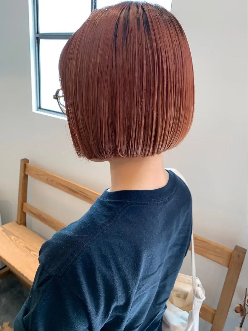ショート カラー パーマ ヘアアレンジ 🫧赤み消し*艶髪 nanami🫧のヘアスタイル