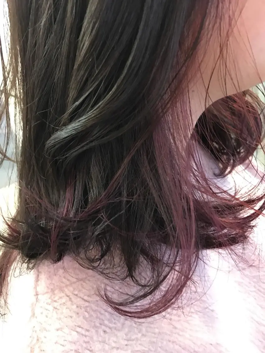 カラー ヘアカラー トリートメント 💓パーマ，💗 レイヤーカットのヘアスタイル