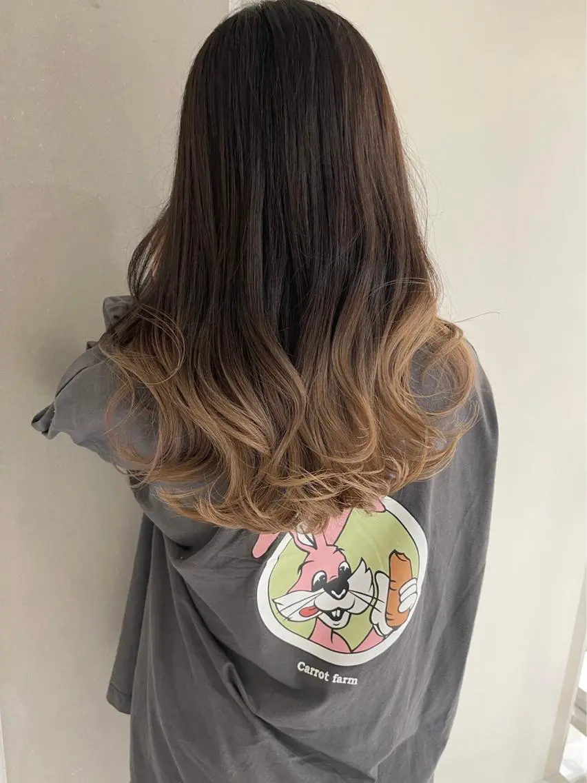 セミロング カラー パーマ ヘアアレンジ 【公式】amble luxe池袋東口🩷のヘアスタイル