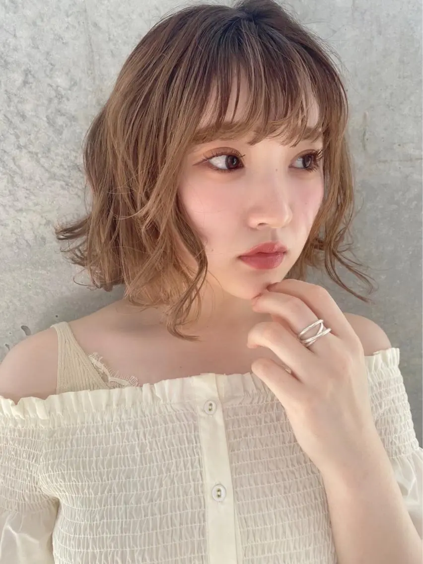 ショート カラー ヘアアレンジ 銀座メンズ専門🖤 叶奈々のヘアスタイル