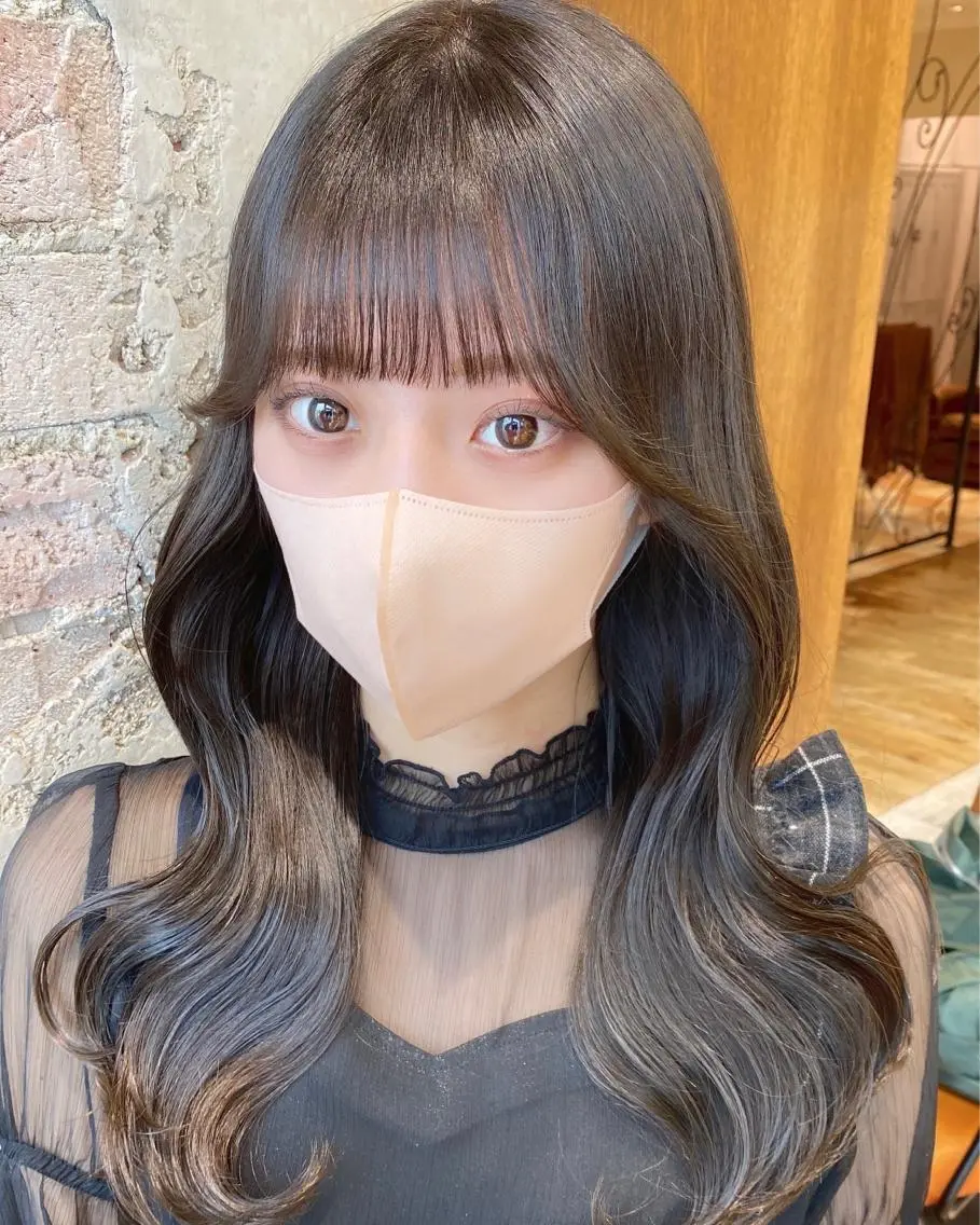 ロング カラー ヘアカラー トリートメント 顔まわりカット🌟 くびれヘア/寺門遥輝のヘアスタイル