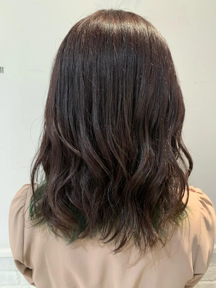 ミディアム カラー ピンクカラー ピンクパープル パープルカラー 高橋友里亜 /フリーランスのヘアスタイル