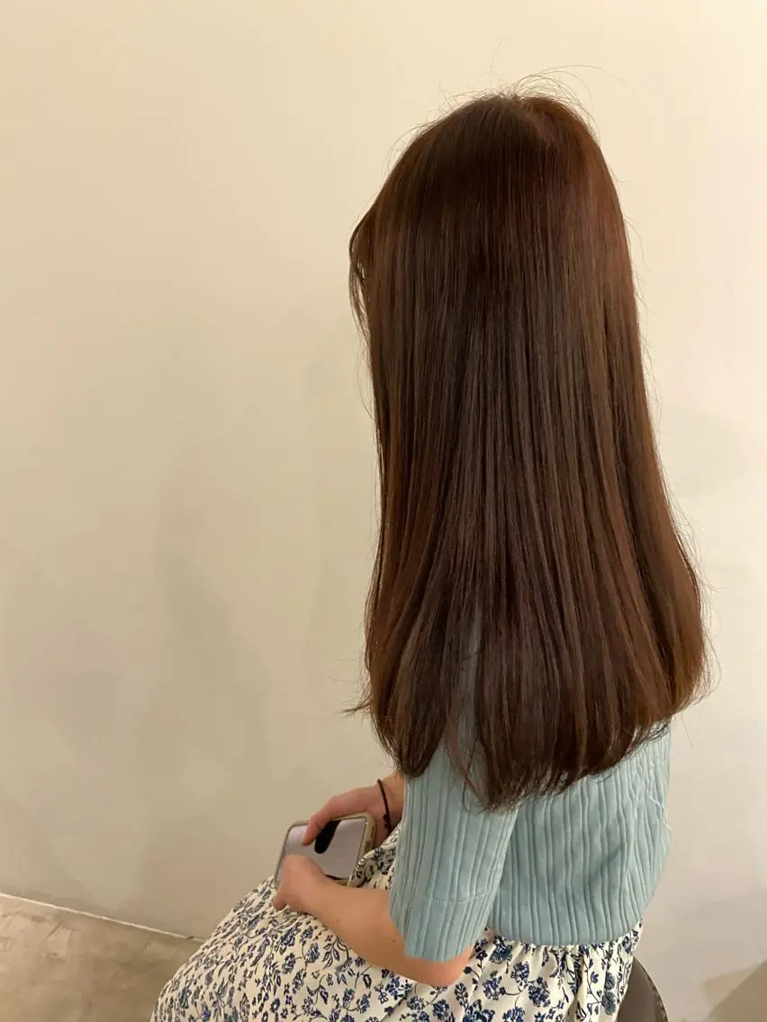 ロング カラー ブラウンカラー ピンクカラー ピンクブラウン サイトウ アカネのヘアスタイル