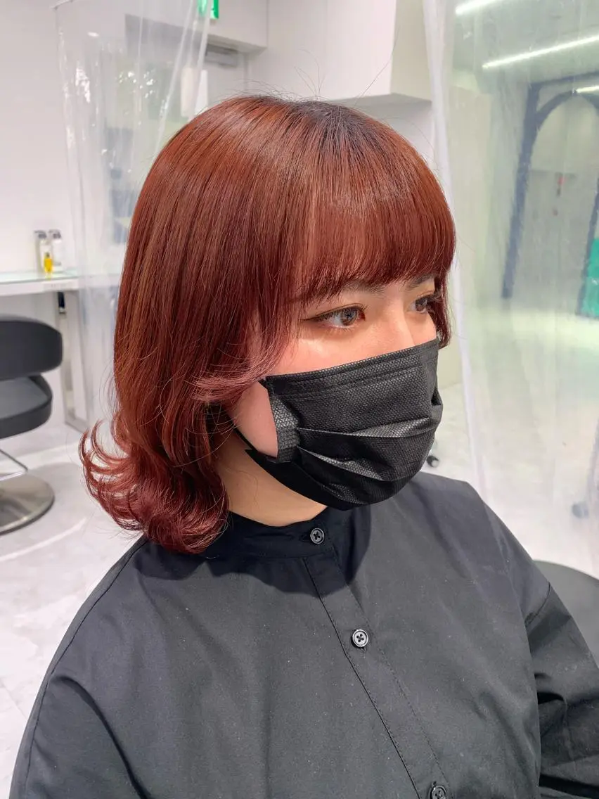 ミディアム カラー ヘアアレンジ ダブルカラー｜ なおき｜池袋美容師のヘアスタイル