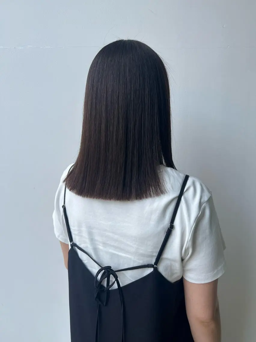 ミディアム 髪質改善 縮毛矯正 小池 楓のヘアスタイル