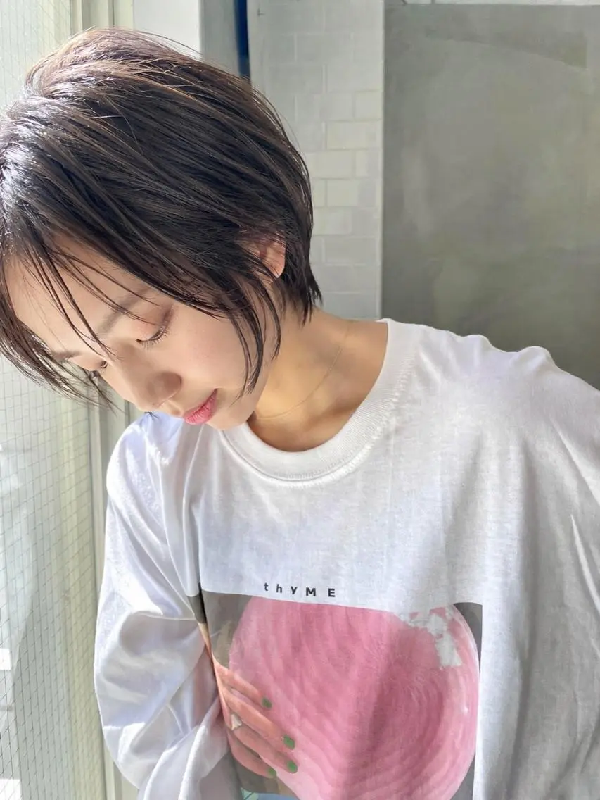 カラー 黒髪 ボブ カット ヘアカラー LoRE hairのヘアスタイル
