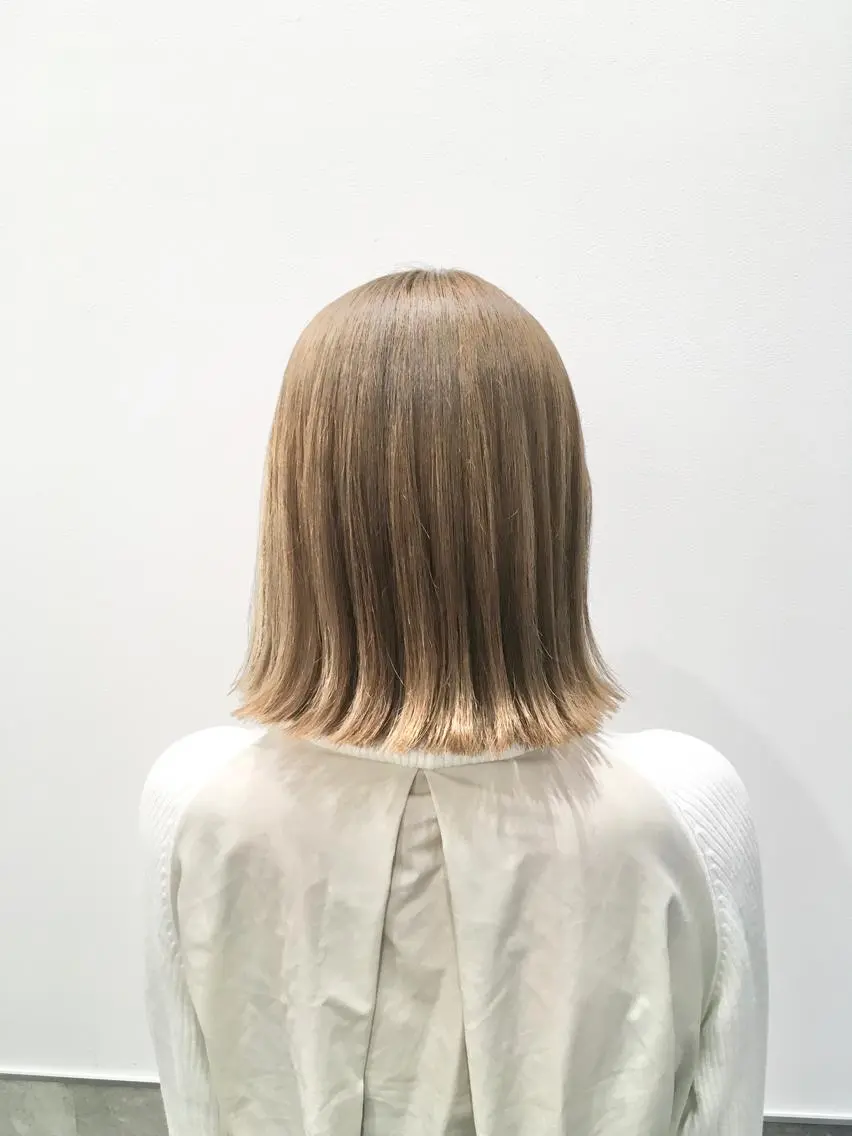 ショート カラー ベージュカラー ヘアカラー トリートメント ヘアセット yoshi ☆のヘアスタイル