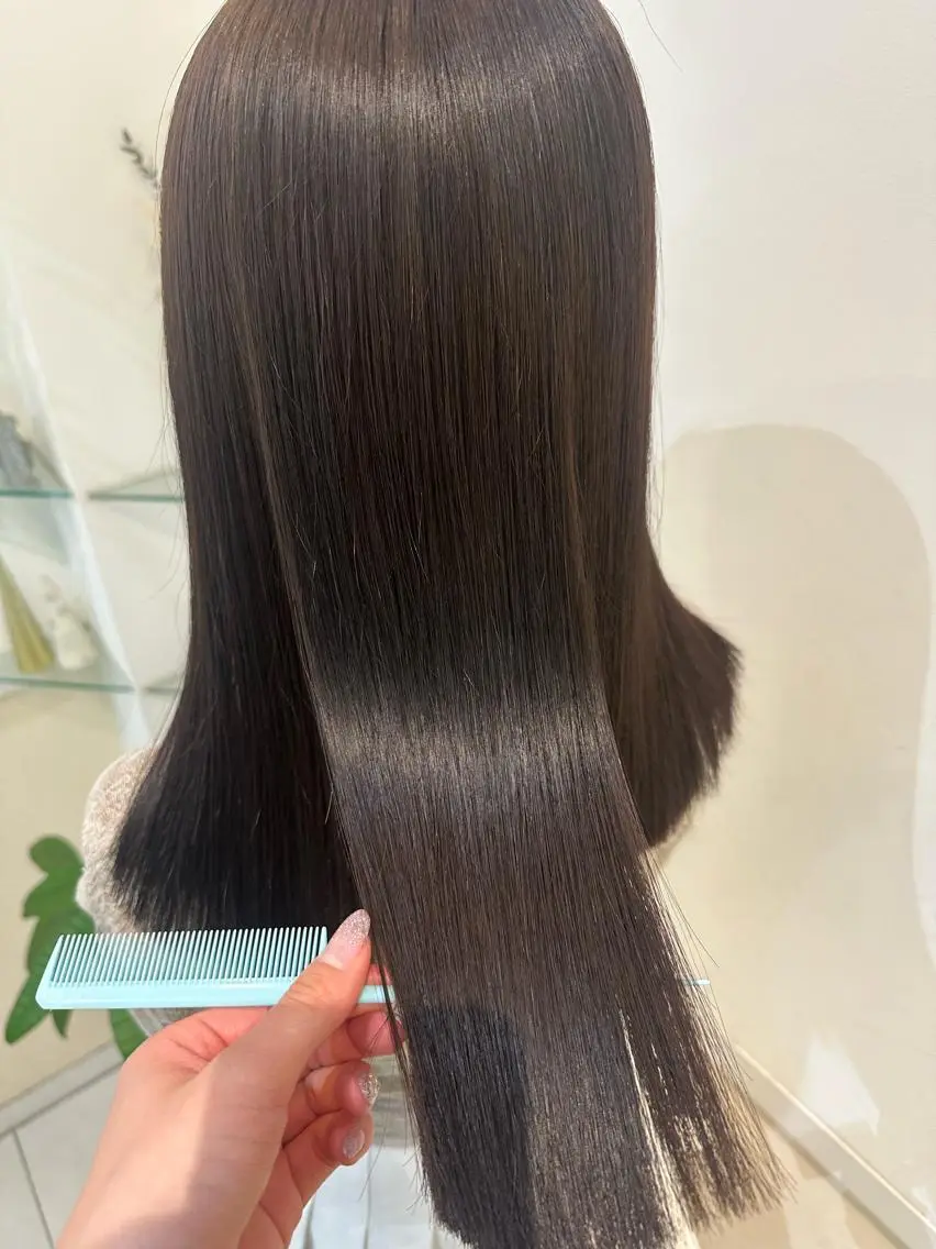ロング カラー ケアカラー 透けるbrown カラー🎗♡yukaのヘアスタイル