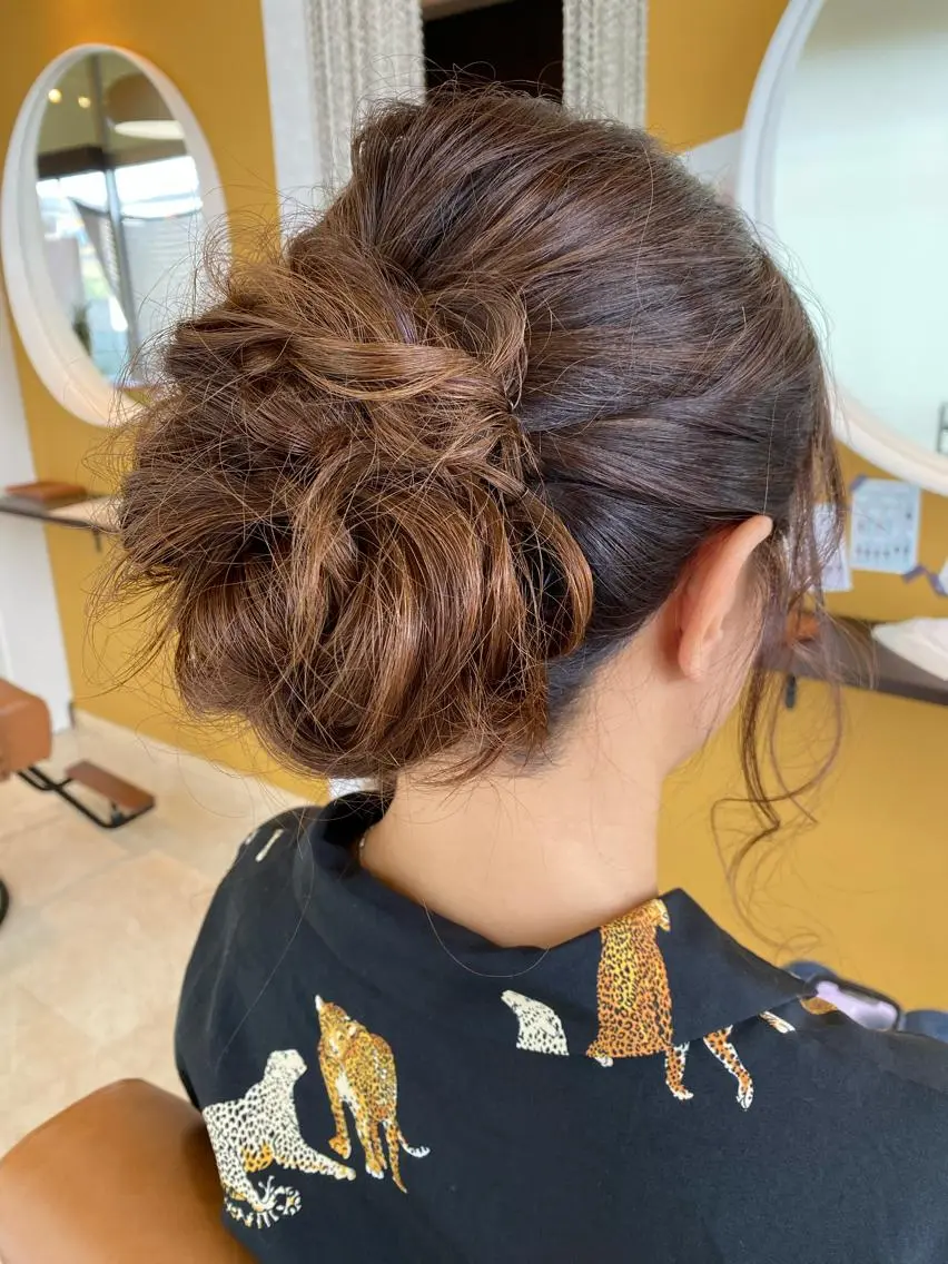 ロング ヘアアレンジ 着物ヘア ヘアセット 俵石 梨沙のヘアスタイル