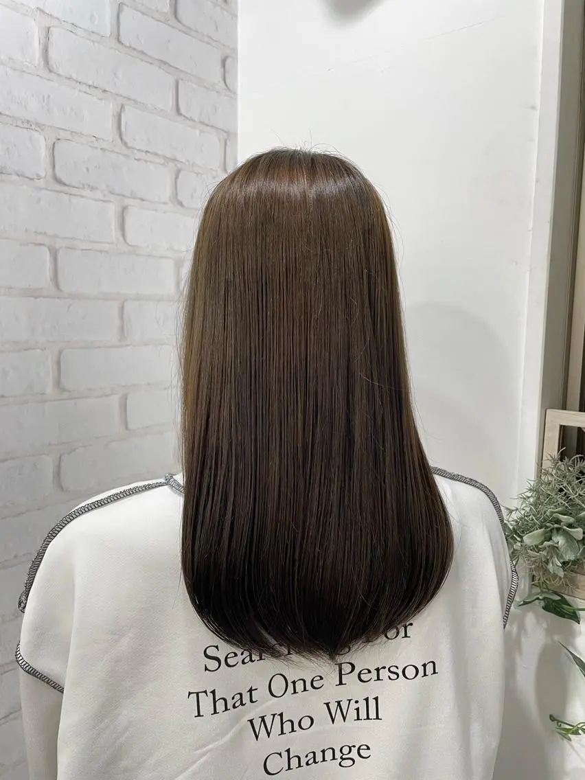 セミロング カラー ベージュカラー ‎🤍モデル募集中 ‎Rena‎🏹のヘアスタイル