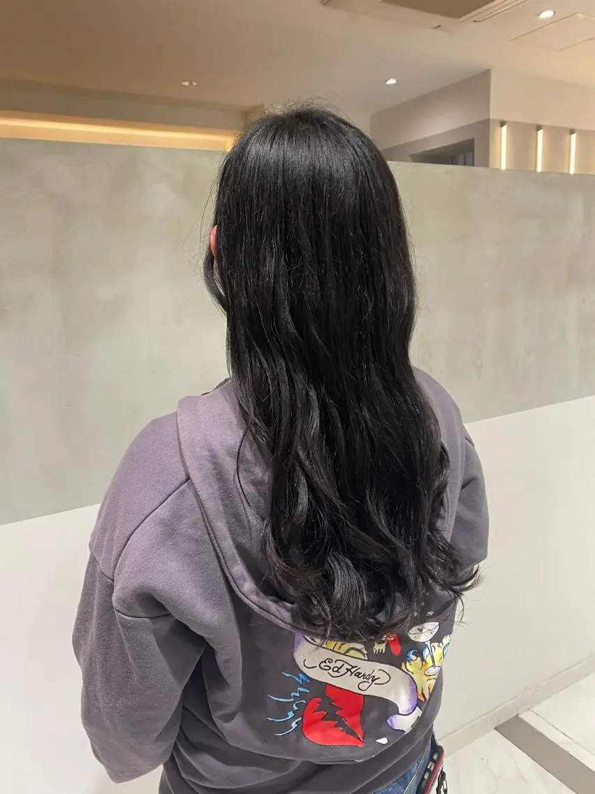 ロング カラー カット ヘアカラー トリートメント ヘアセット ナチュラル/韓国💎 haruka 💎のヘアスタイル