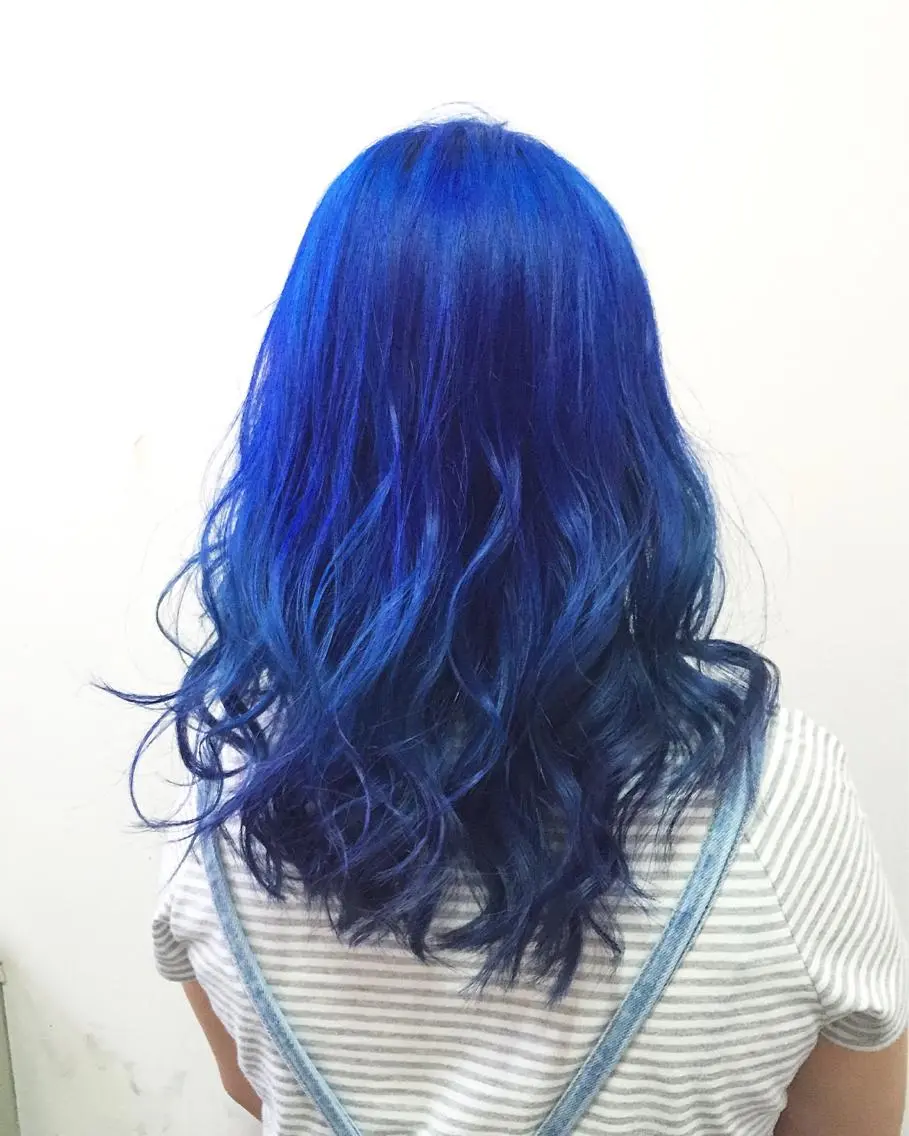 ミディアム カラー ブルーカラー メンズ特化美容師 カラー専門ぺーターのヘアスタイル