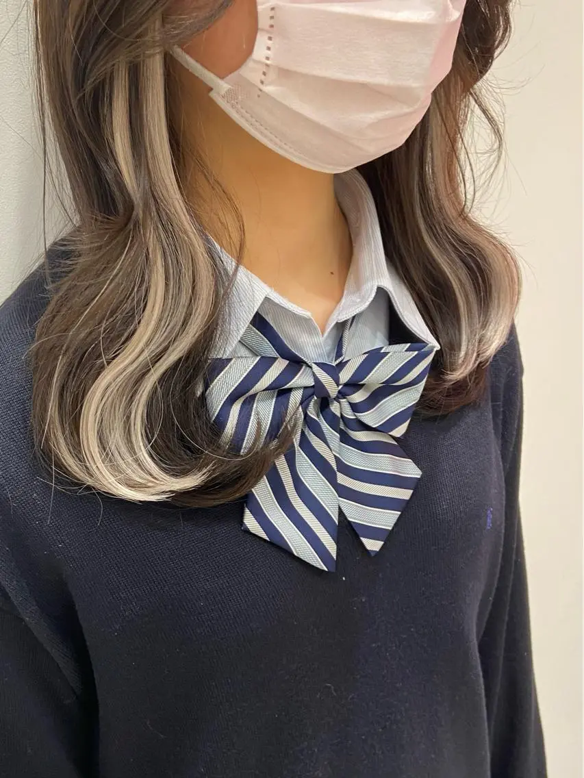 セミロング カラー シールエクステ ブリーチ ケアブリーチ ダブルカラー イヤリングカラー ヘアカラー トリートメント エクステ 新宿/韓国ヘア 中明度カラー/かやのヘアスタイル